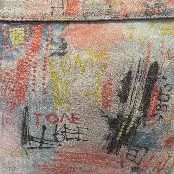 CoFi Genuine Leather Crossbody | Graffiti Print, Y2K Streetwear Detachable Strap - Picture 3 of 9